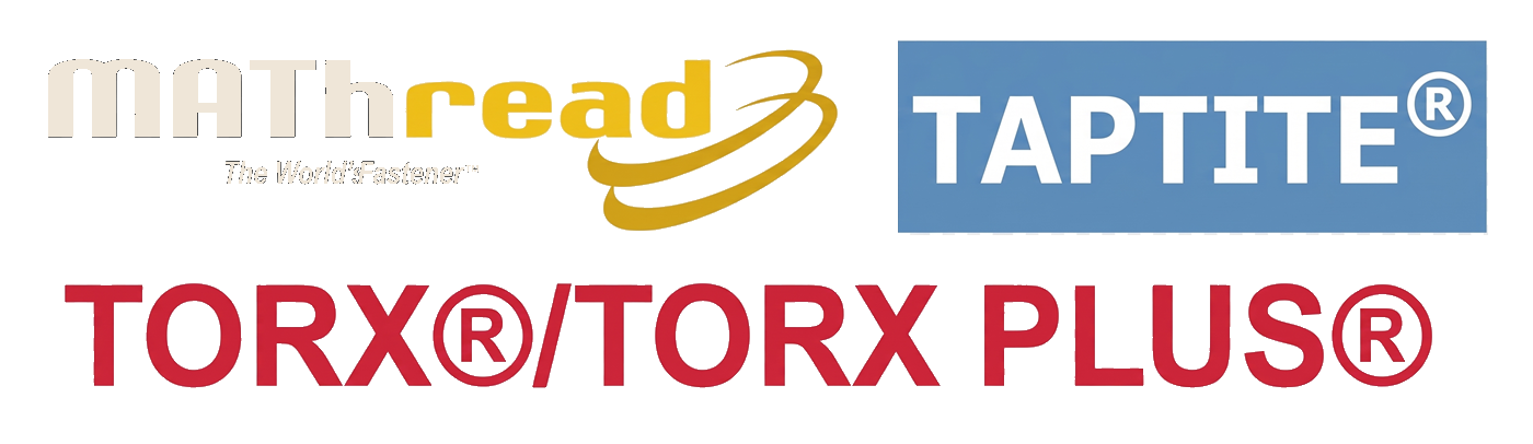 MAThread, Taptite, TORX, and TORX PLUS licensed product logos